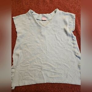 Vintage Rabbit Designs Pale Blue Tunic Top Size 12